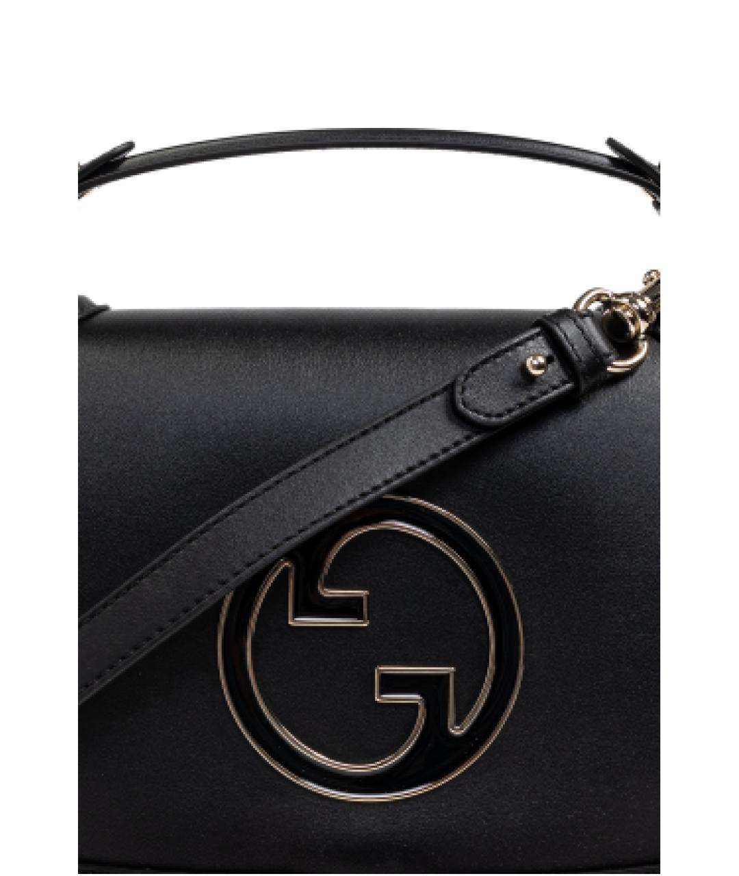 GUCCI Черная кожаная сумка через плечо, фото 6