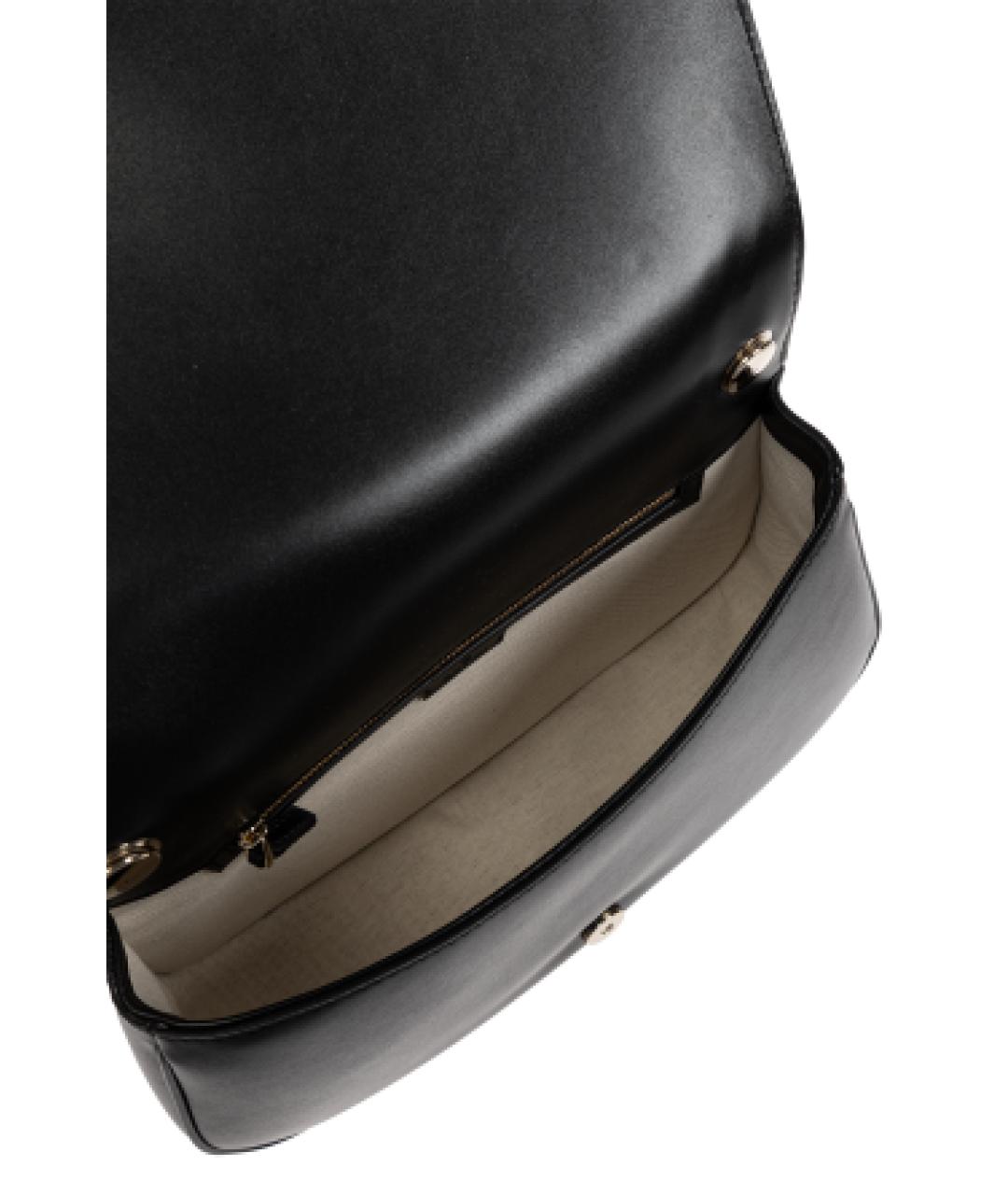 GUCCI Черная кожаная сумка через плечо, фото 5