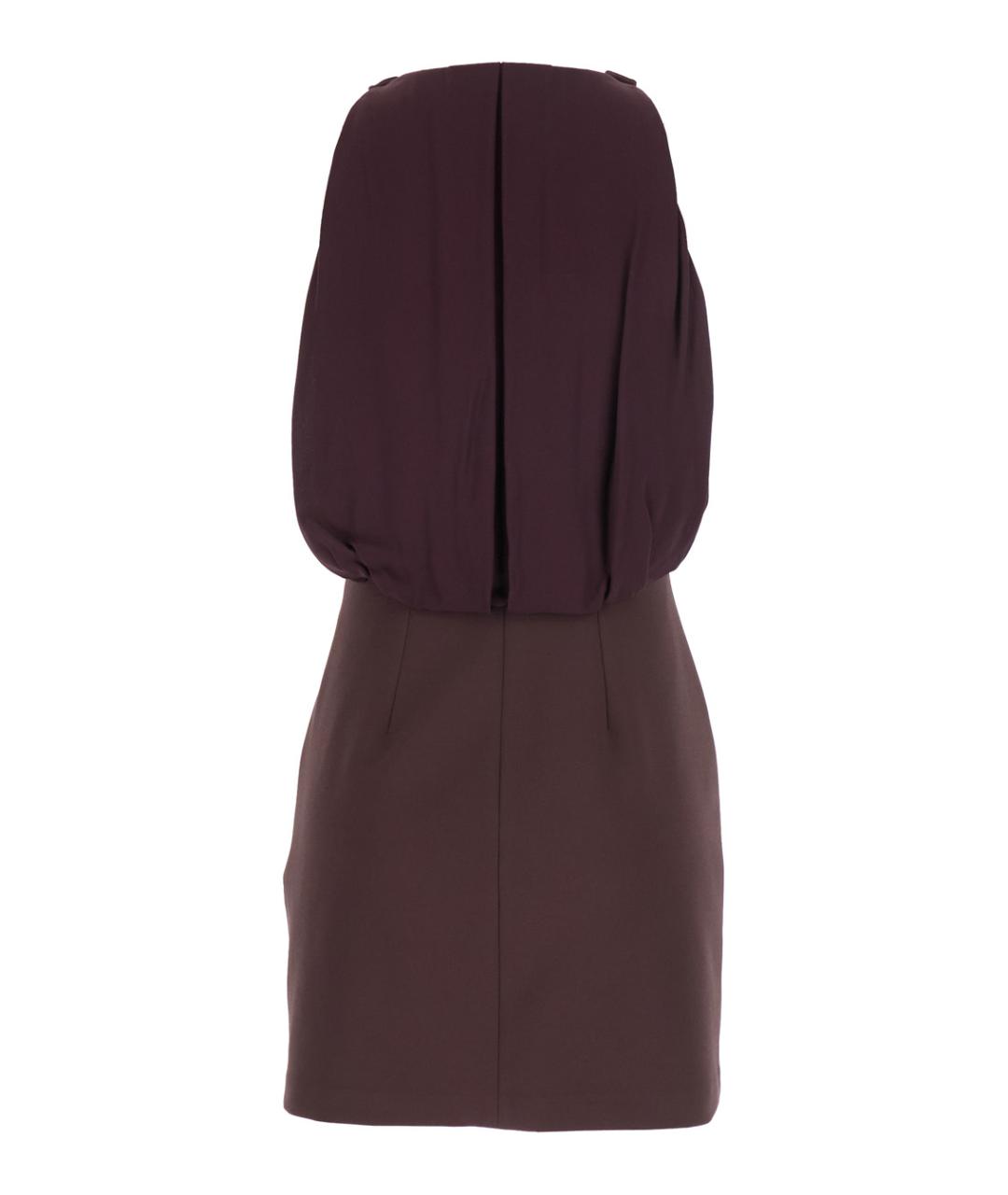 ELISABETTA FRANCHI Бордовое полиэстеровое повседневное платье, фото 2