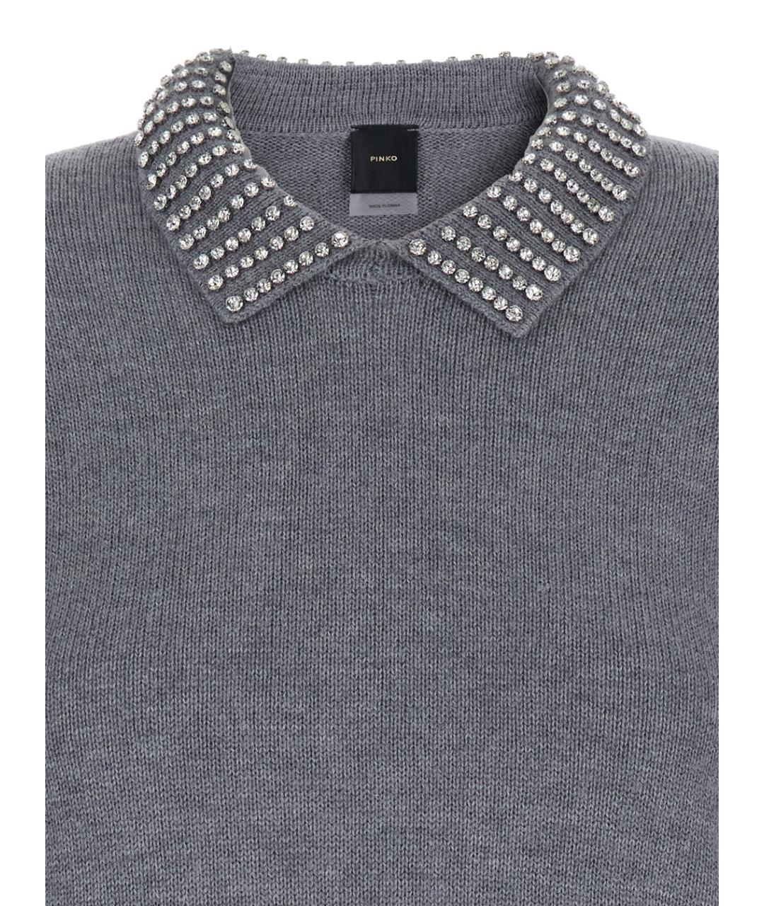 PINKO Серая кашемировая водолазка, фото 3