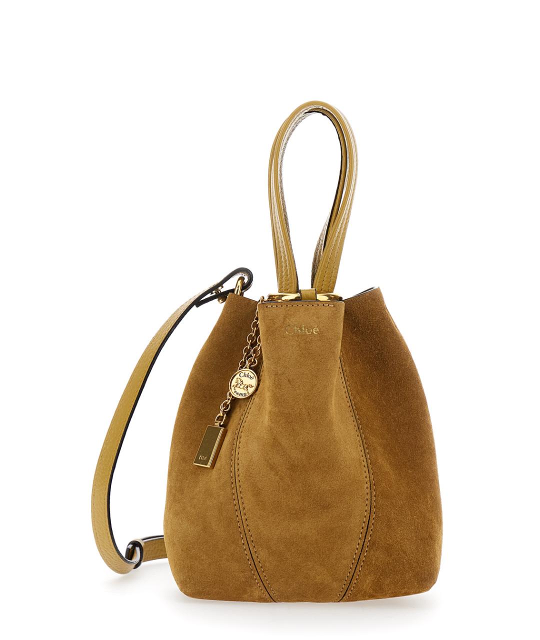 CHLOE Бежевая замшевая сумка через плечо, фото 4