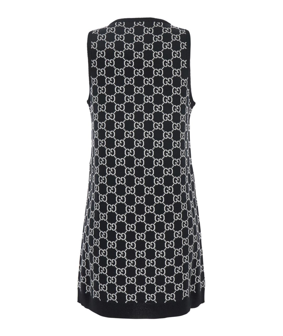 GUCCI Черное шерстяное повседневное платье, фото 2