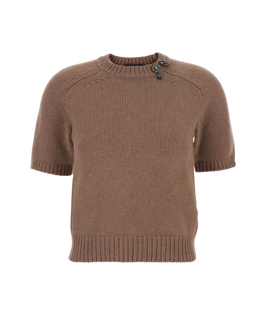 'S MAX MARA Бежевый шерстяной джемпер / свитер, фото 1