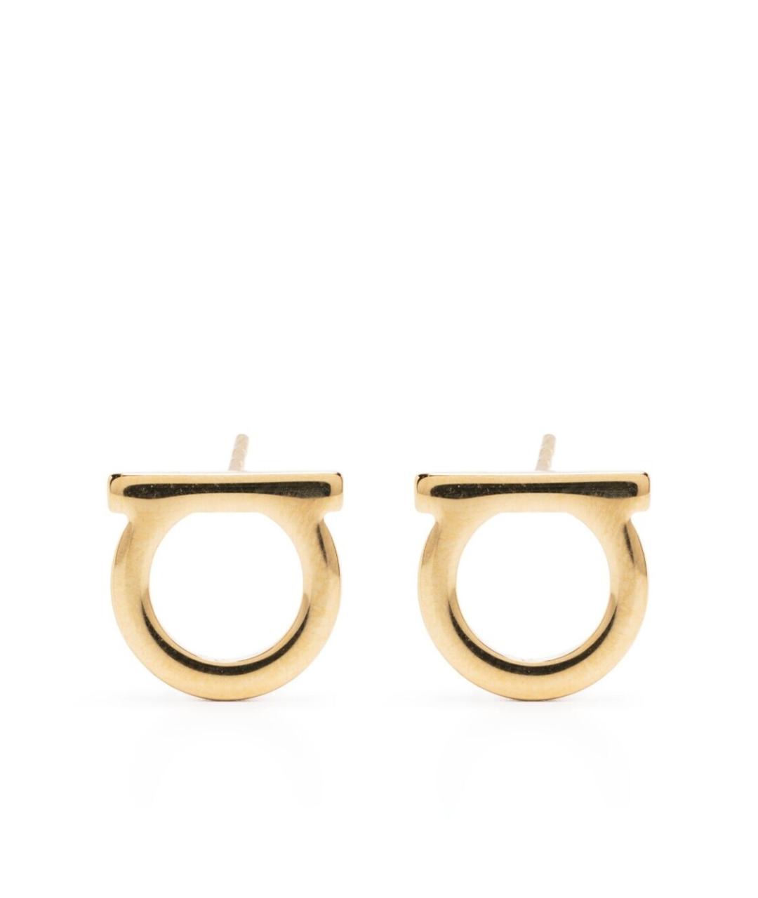 FERRAGAMO Золотые металлические серьги, фото 1
