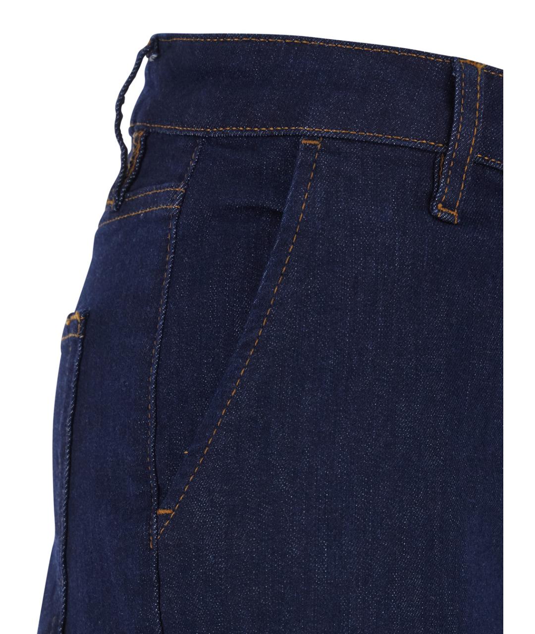 FRAME Синие хлопковые прямые джинсы, фото 3