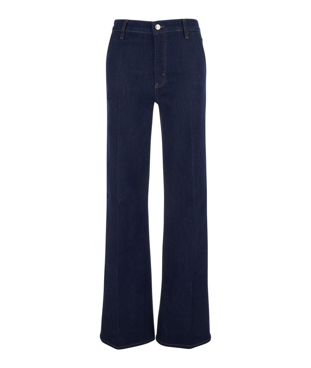 FRAME Синие хлопковые прямые джинсы, фото 1