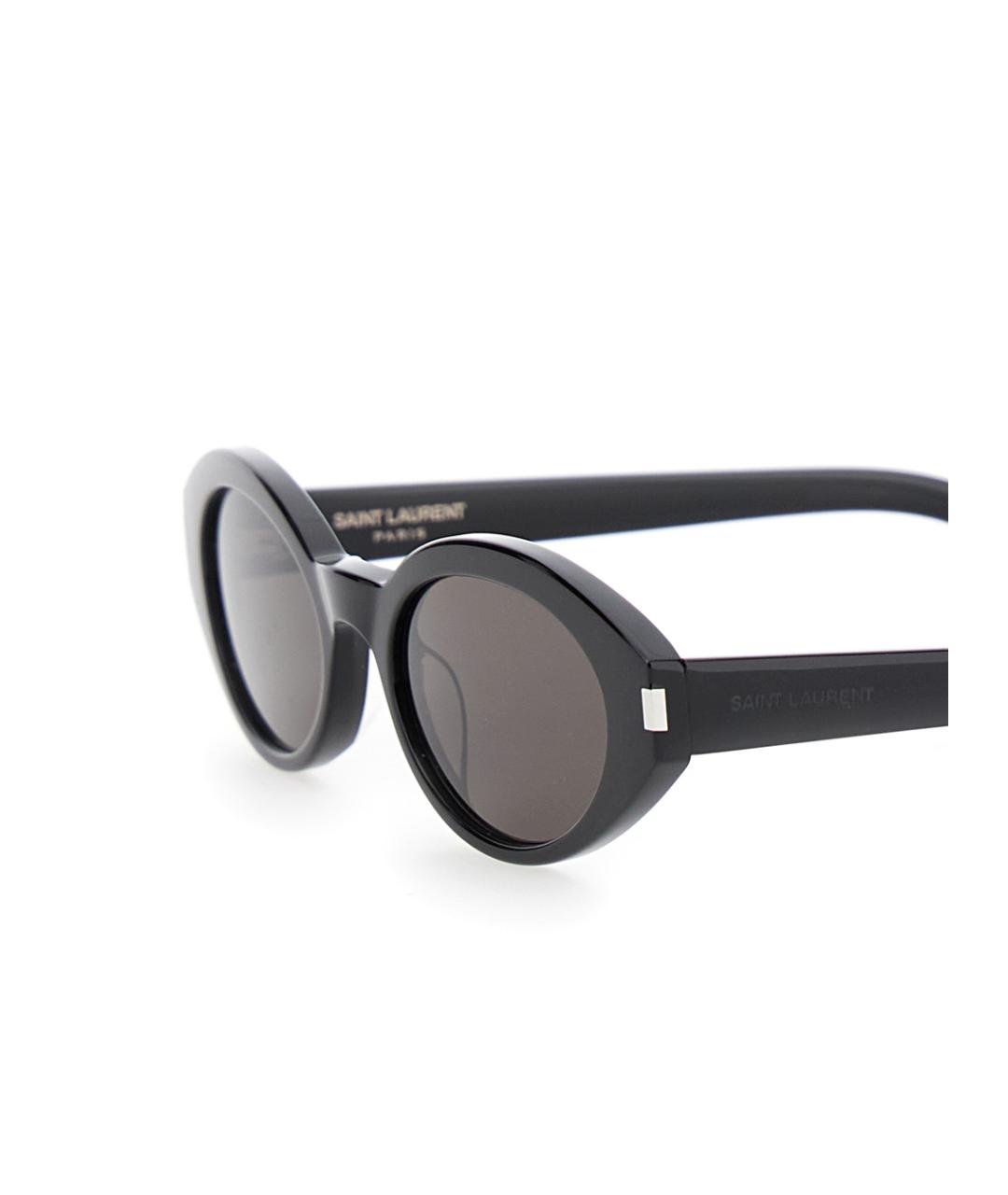 SAINT LAURENT Черные пластиковые солнцезащитные очки, фото 3