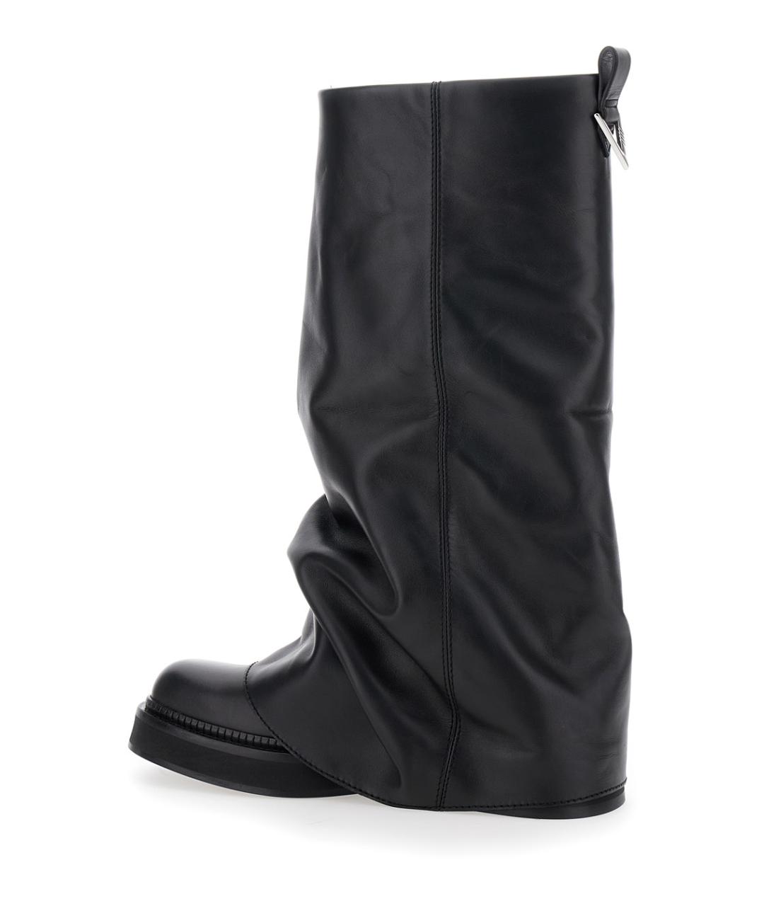 THE ATTICO Черные кожаные ботинки, фото 2