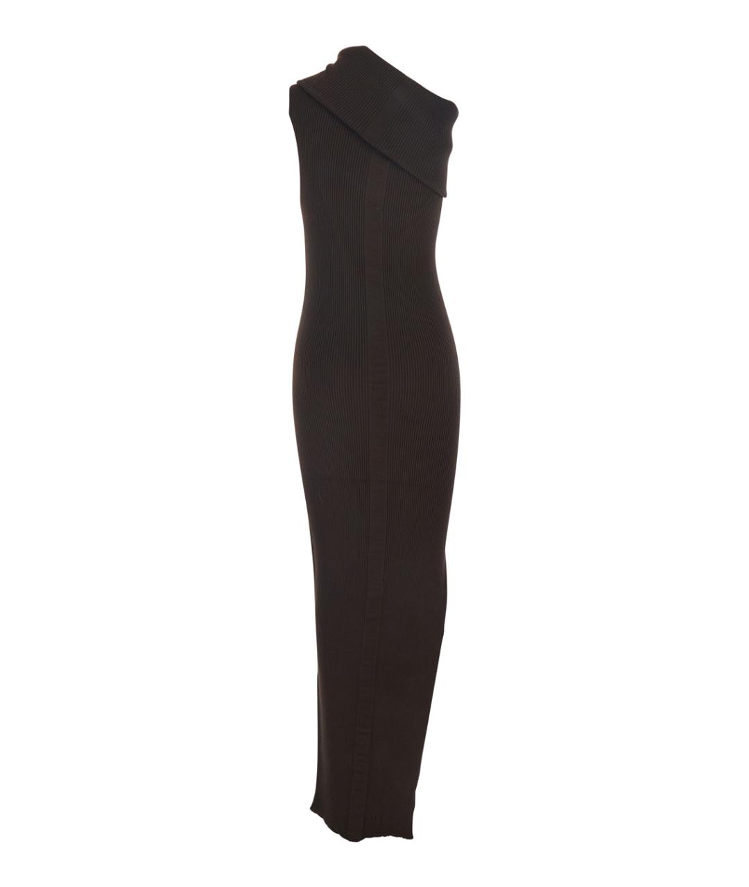 RICK OWENS Коричневое вискозное повседневное платье, фото 2