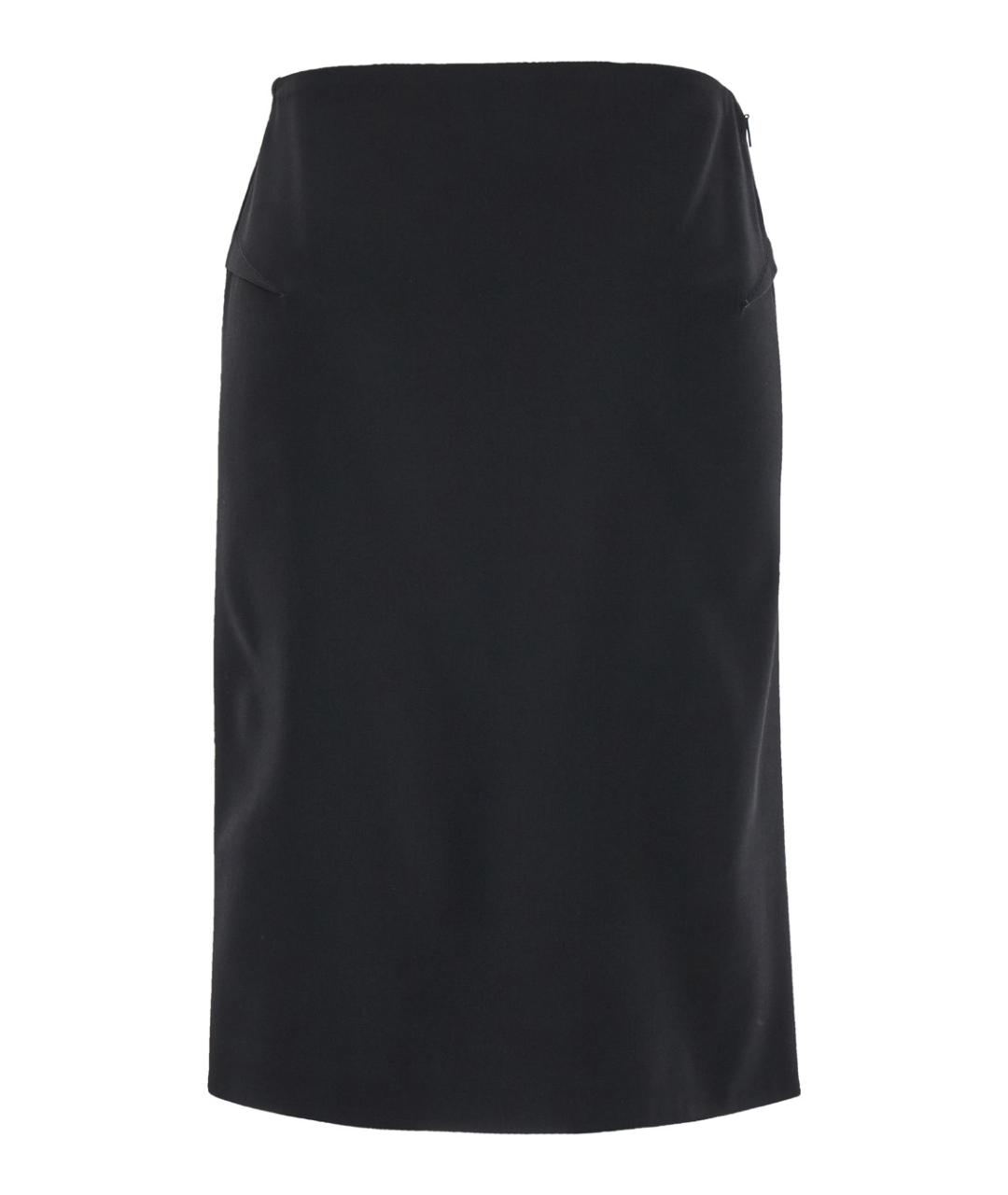 VERSACE Черная шерстяная юбка миди, фото 1