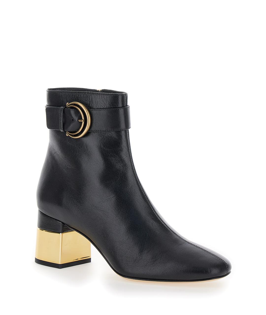 CHLOE Черные кожаные ботильоны, фото 2