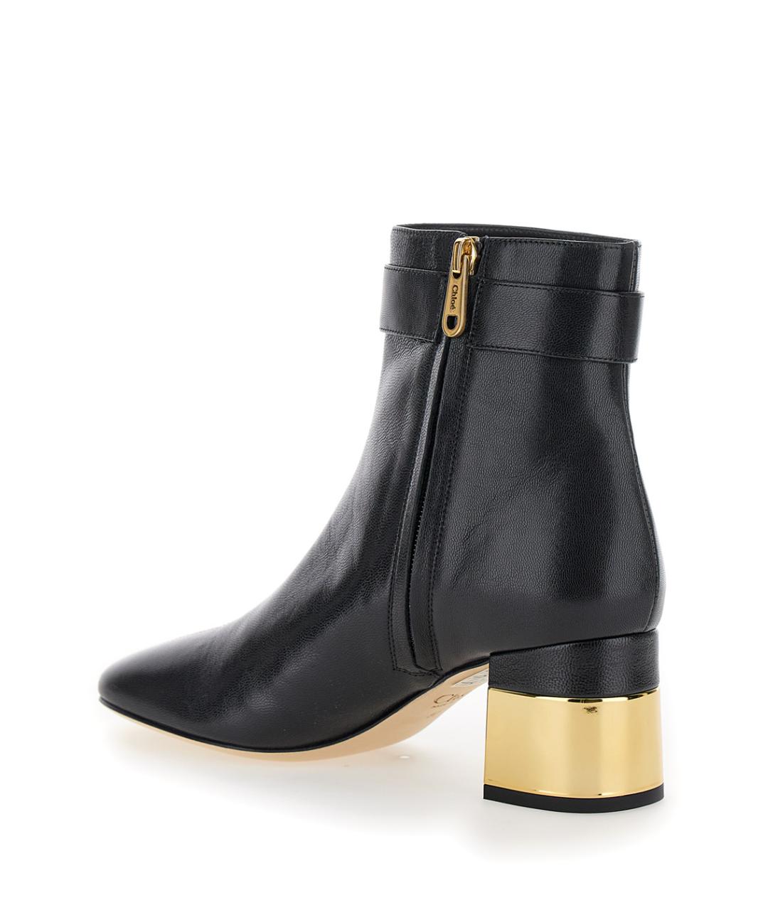 CHLOE Черные кожаные ботильоны, фото 3