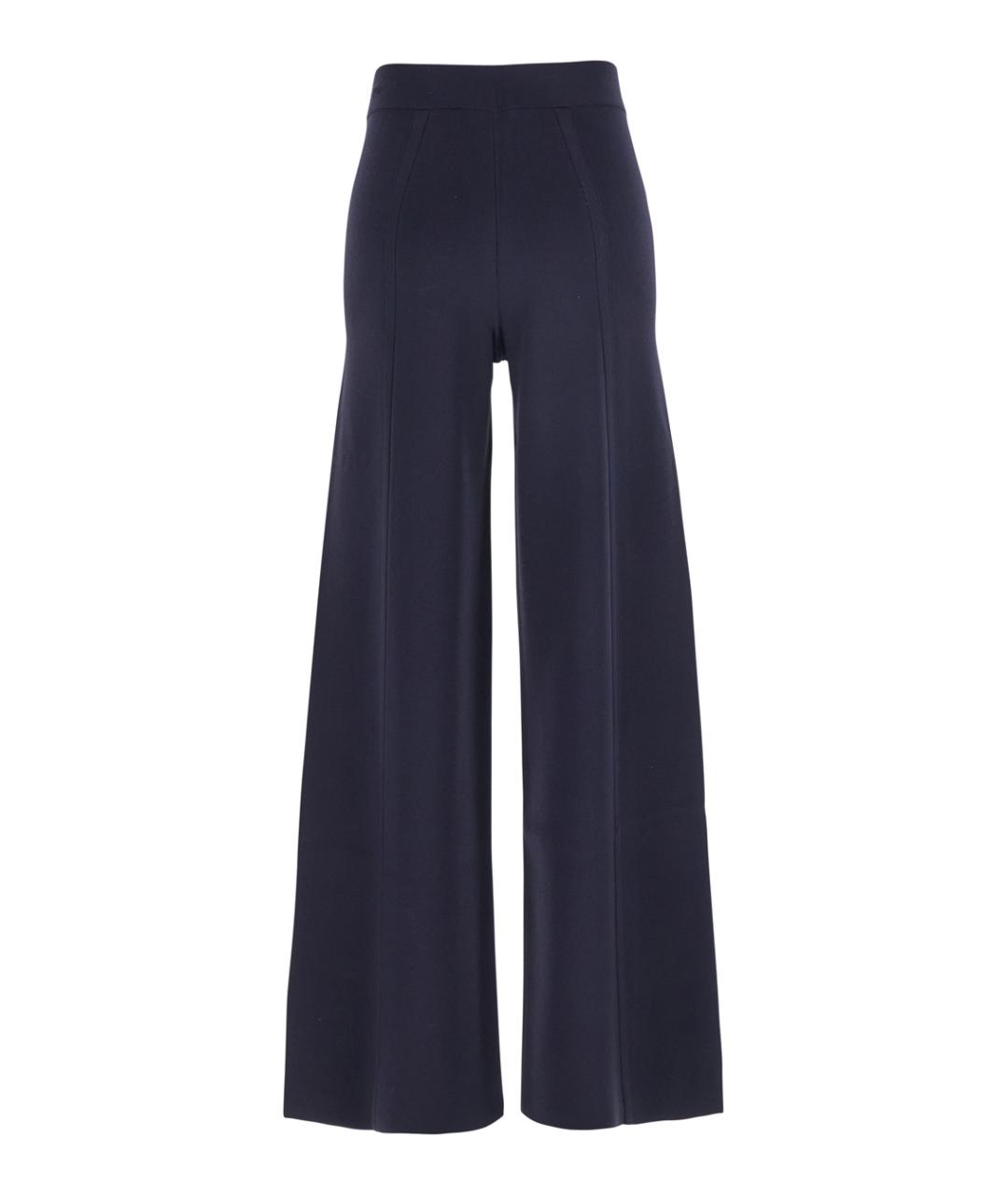 MAX MARA Синие вискозные брюки широкие, фото 2