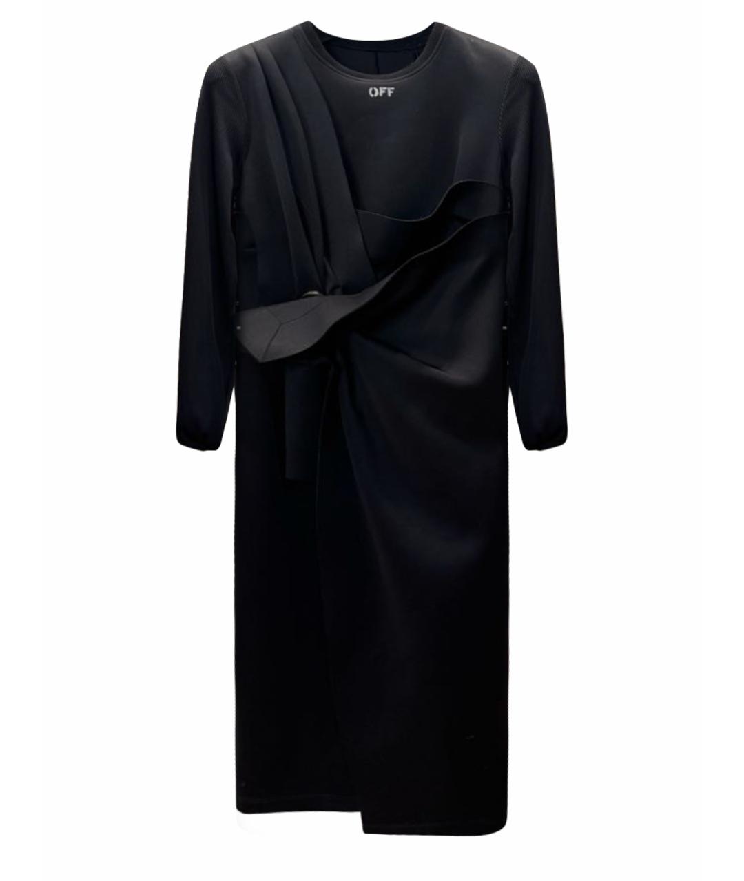 OFF-WHITE Черное полиамидовое повседневное платье, фото 1