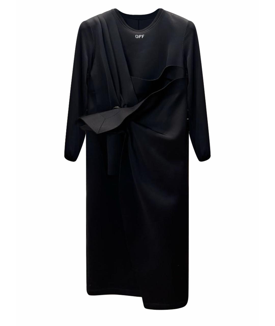 OFF-WHITE Черное полиамидовое повседневное платье, фото 3