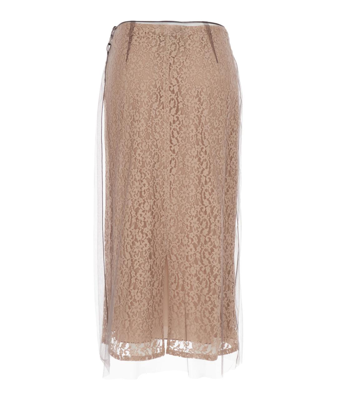 FENDI Бежевая полиамидовая юбка миди, фото 2