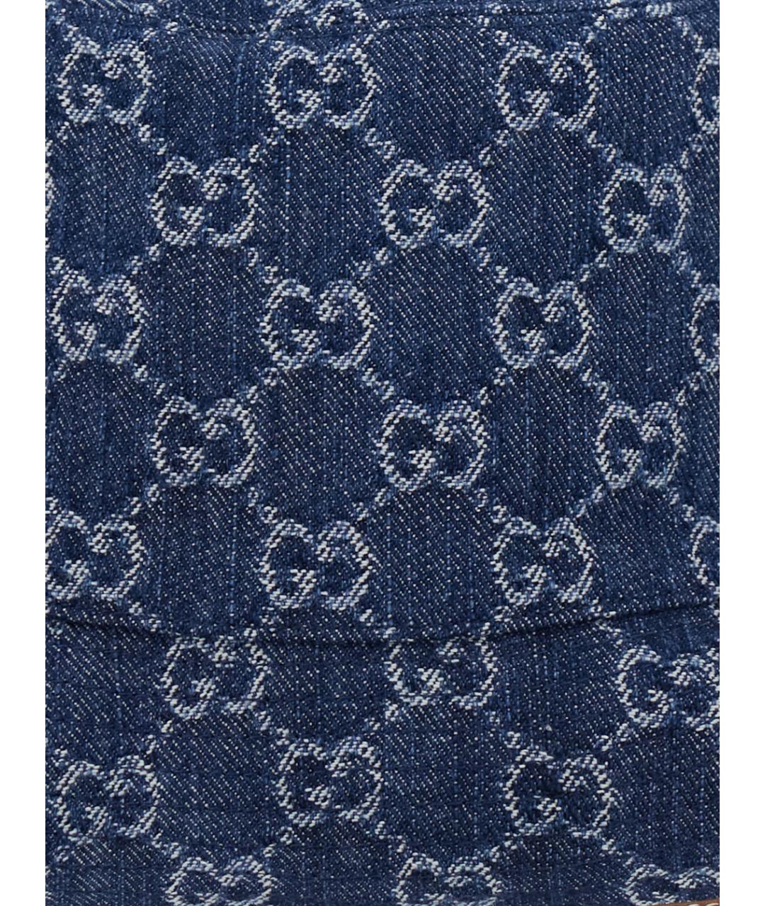 GUCCI Синяя хлопковая шляпа, фото 3