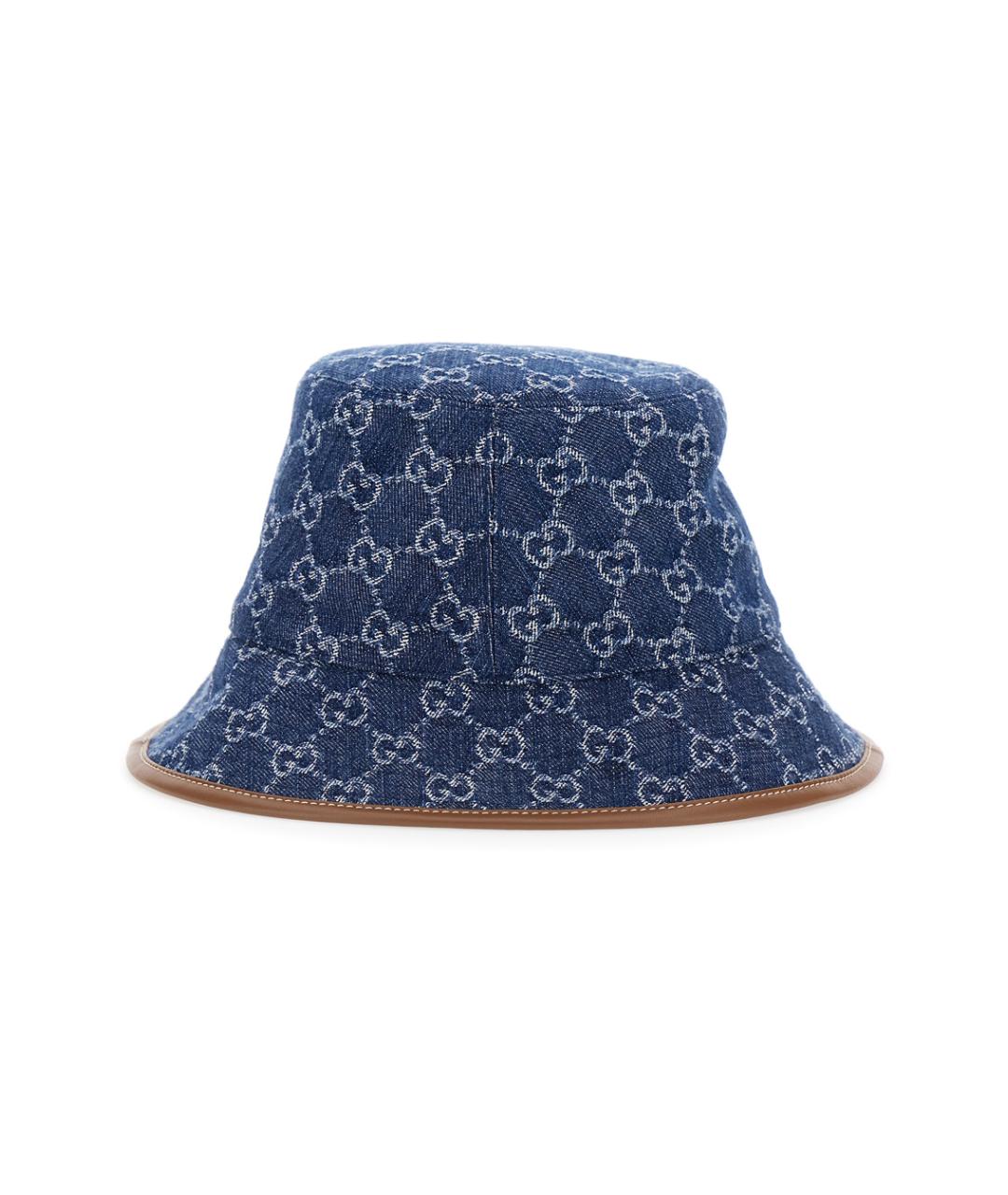 GUCCI Синяя хлопковая шляпа, фото 2