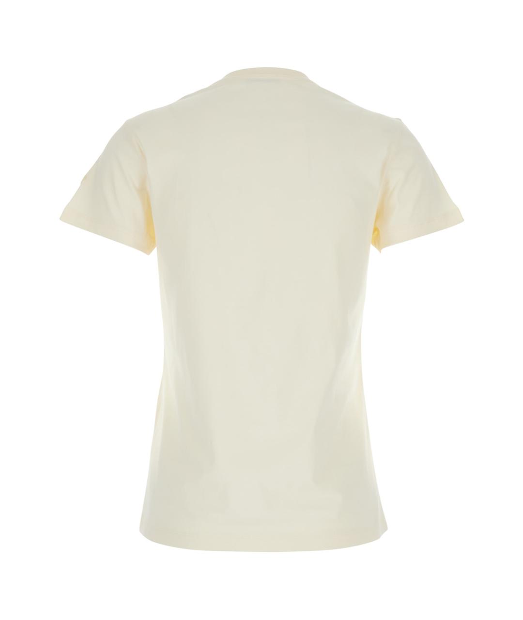 MONCLER Белая хлопковая футболка, фото 2