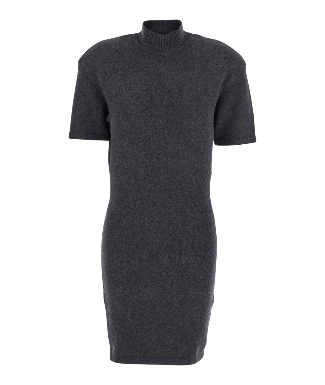 JACQUEMUS Антрацитовое шерстяное повседневное платье, фото 1