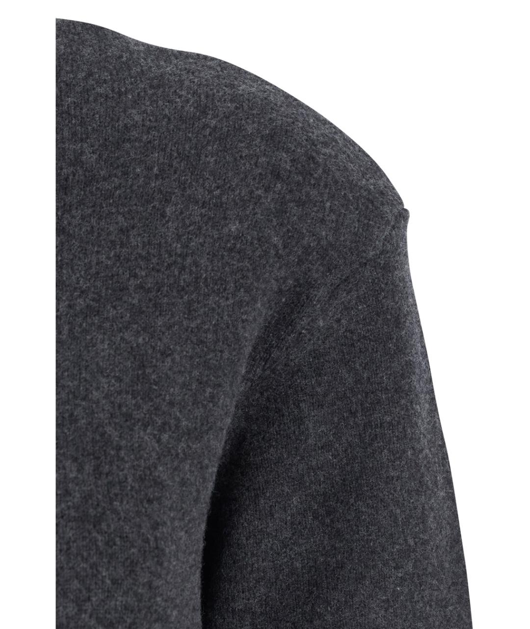 JACQUEMUS Антрацитовое шерстяное повседневное платье, фото 3