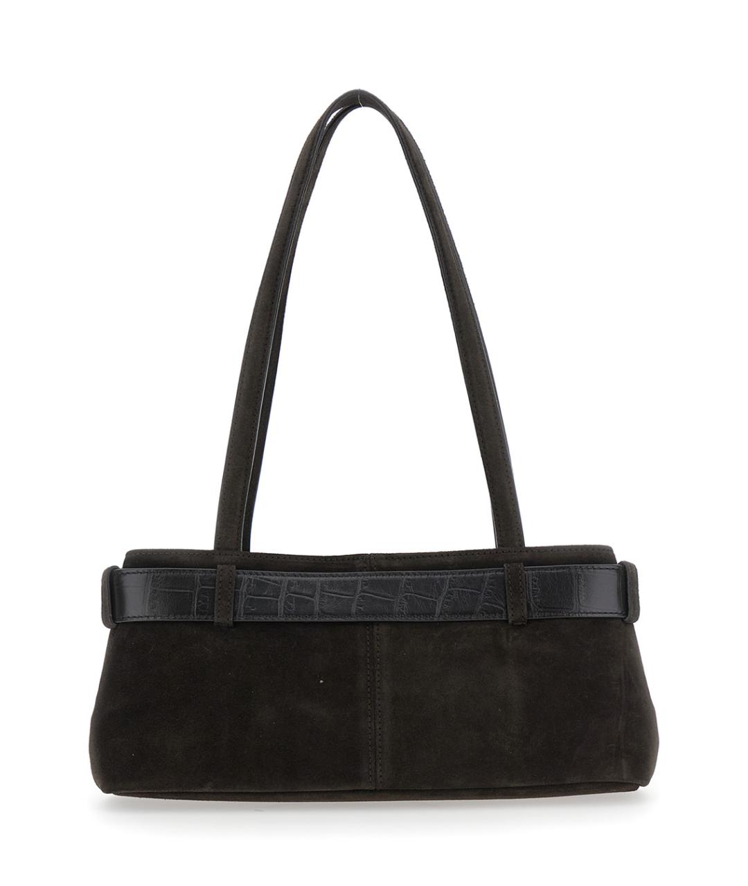 OSOI Коричневая замшевая сумка через плечо, фото 2