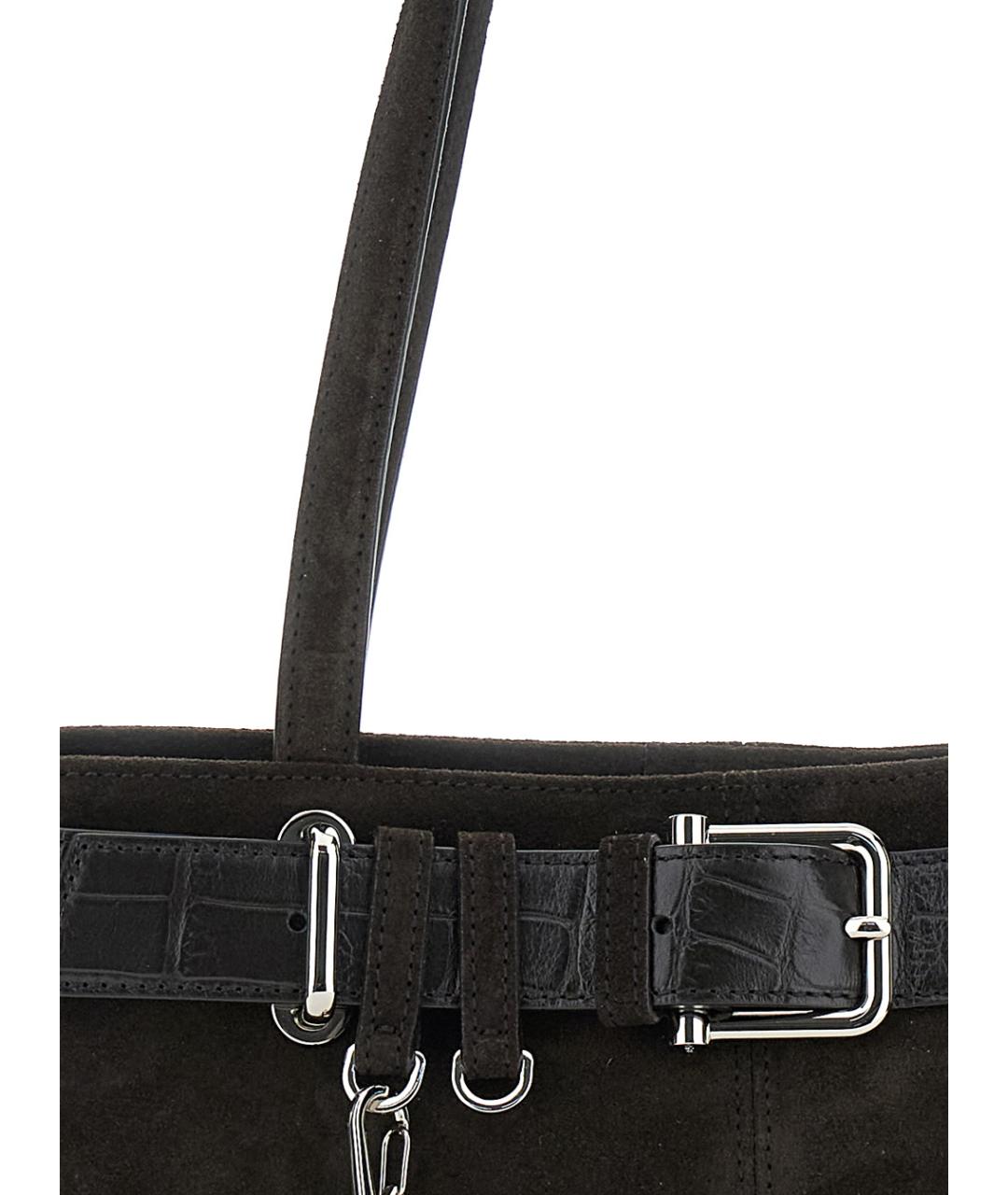 OSOI Коричневая замшевая сумка через плечо, фото 3