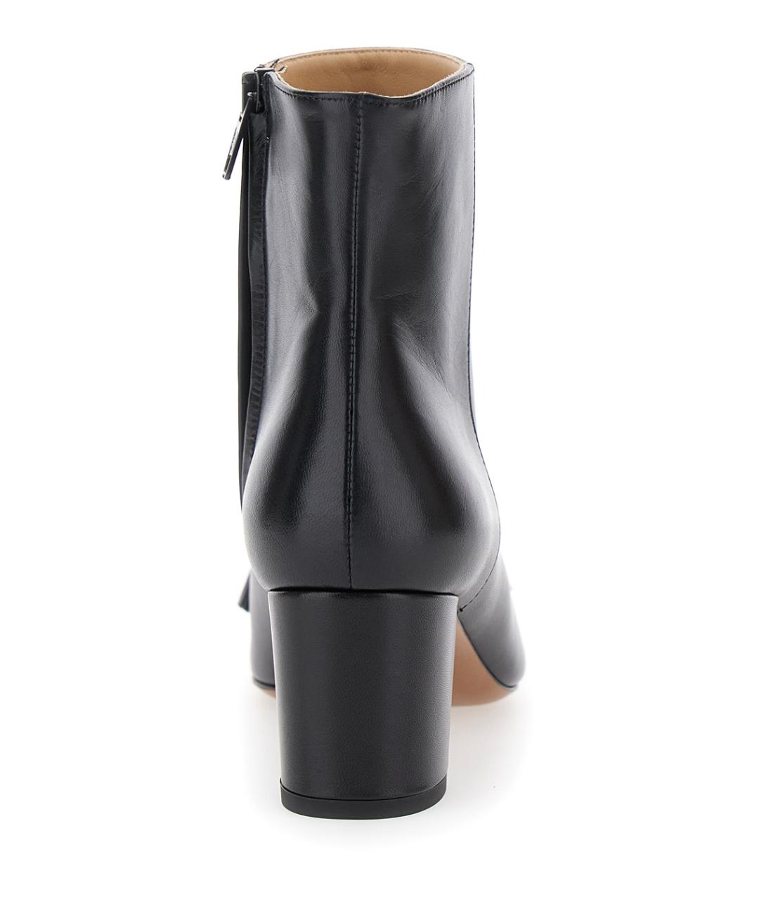 VALENTINO Черные кожаные ботильоны, фото 4