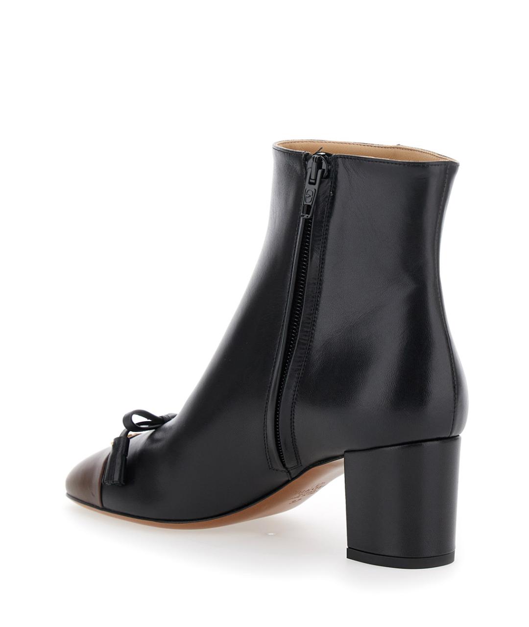 VALENTINO Черные кожаные ботильоны, фото 3