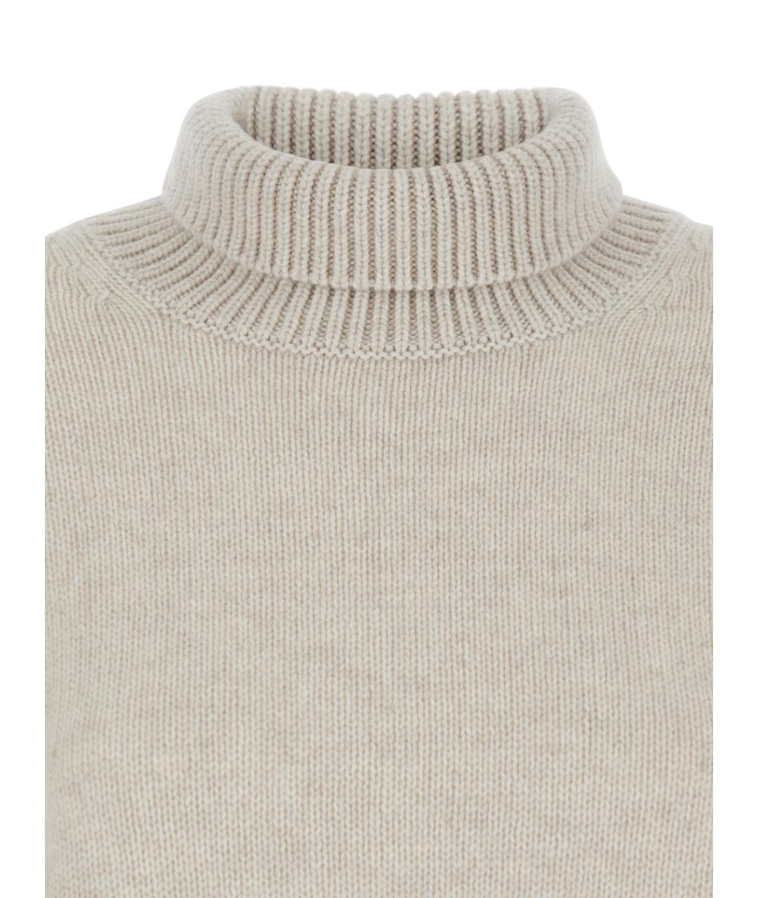 LISA YANG Белый кашемировый джемпер / свитер, фото 3