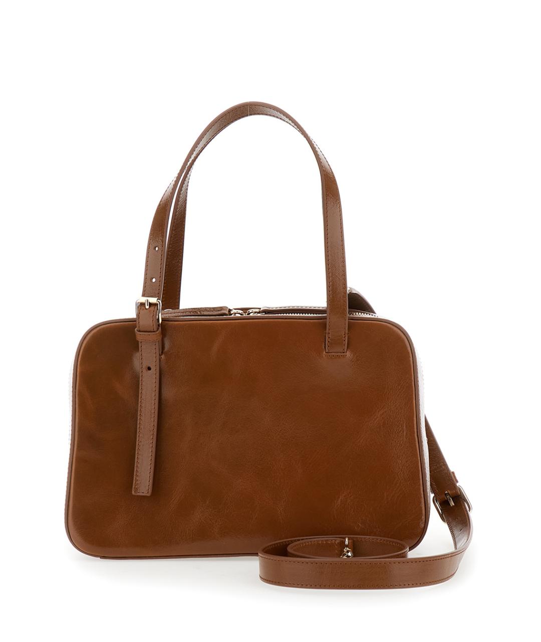 A.P.C. Коричневая кожаная сумка через плечо, фото 2