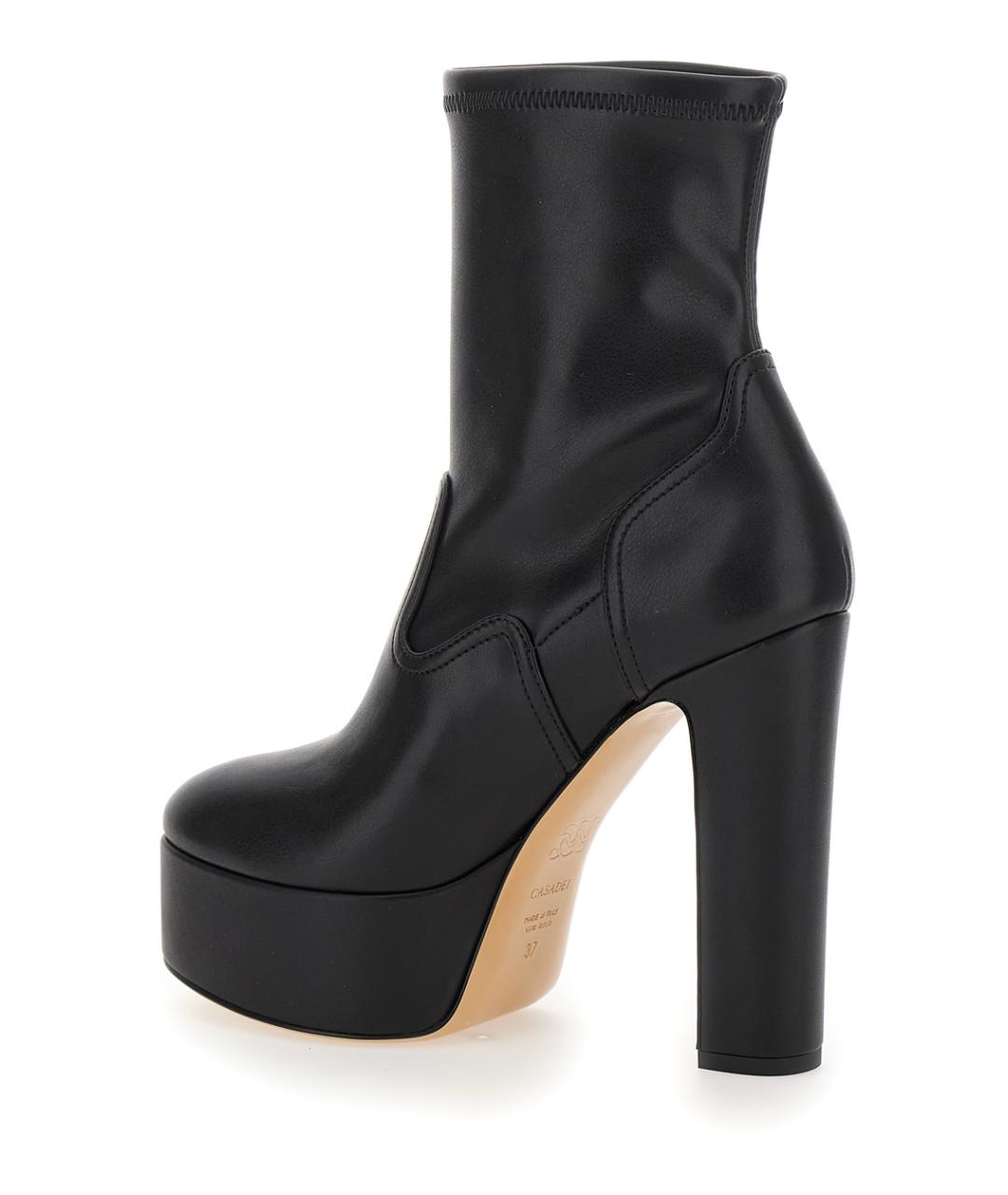 CASADEI Черные кожаные ботильоны, фото 3