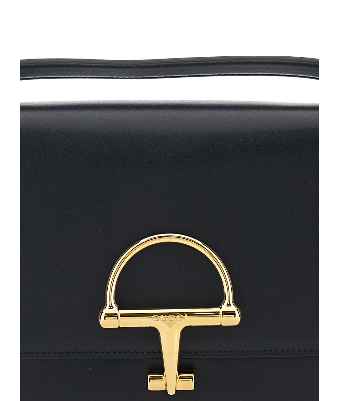 GUCCI Черная кожаная сумка через плечо, фото 4