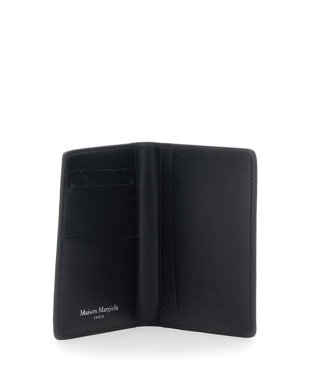 MAISON MARGIELA Черный кожаный кошелек, фото 3