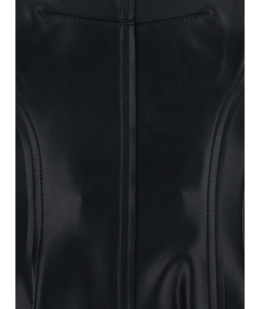 NORMA KAMALI Черное полиуретановое повседневное платье, фото 3