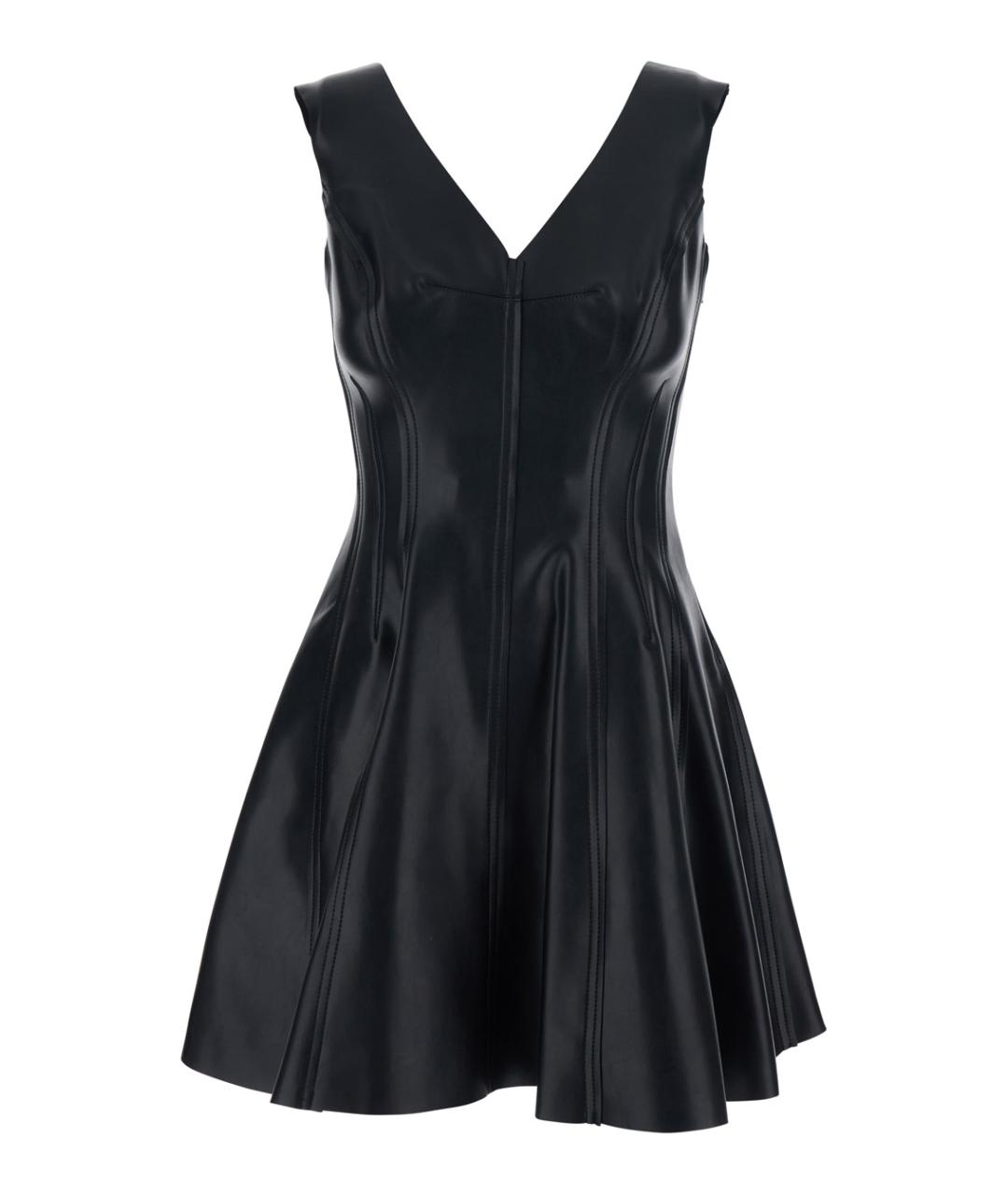 NORMA KAMALI Черное полиуретановое повседневное платье, фото 1