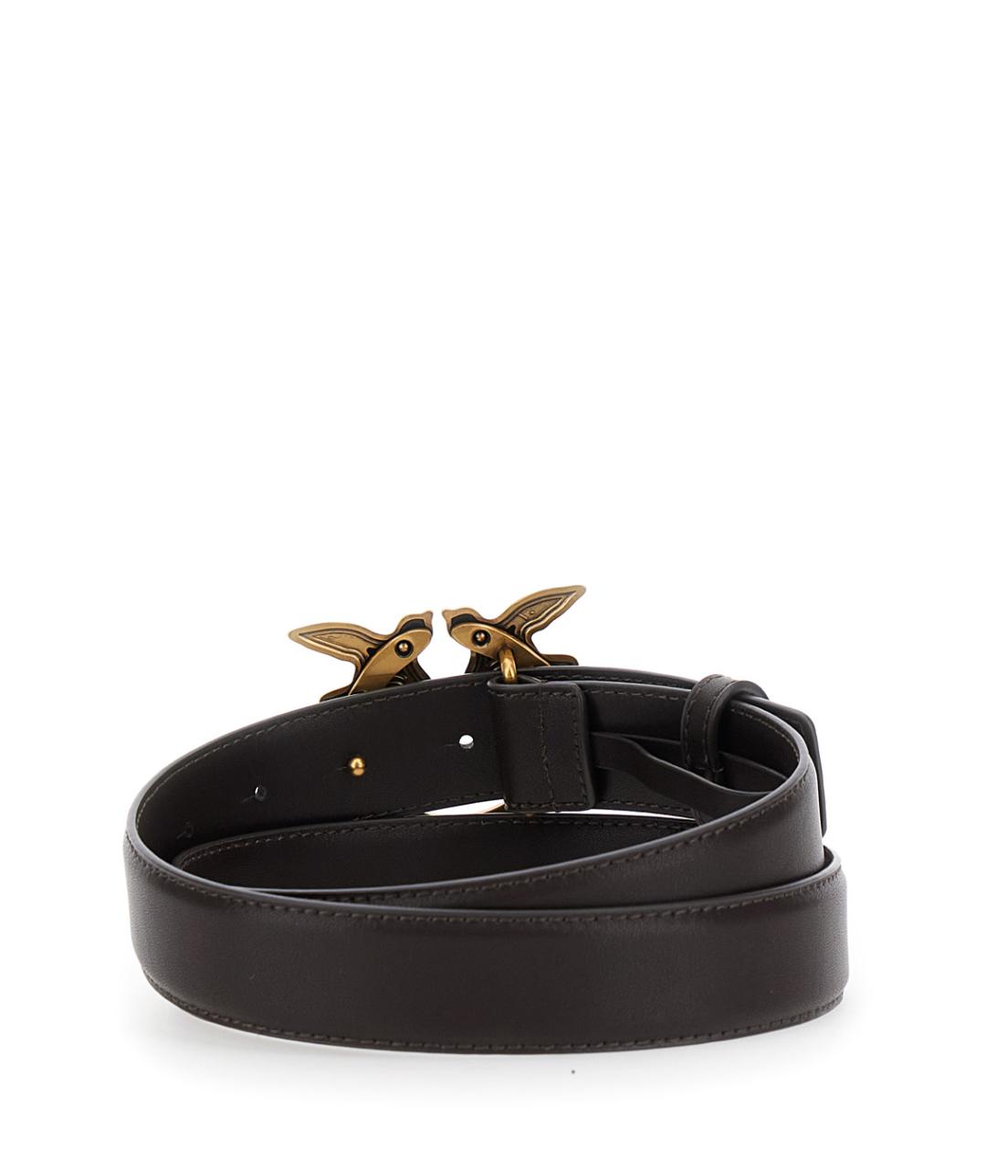 PINKO Коричневый кожаный ремень, фото 2