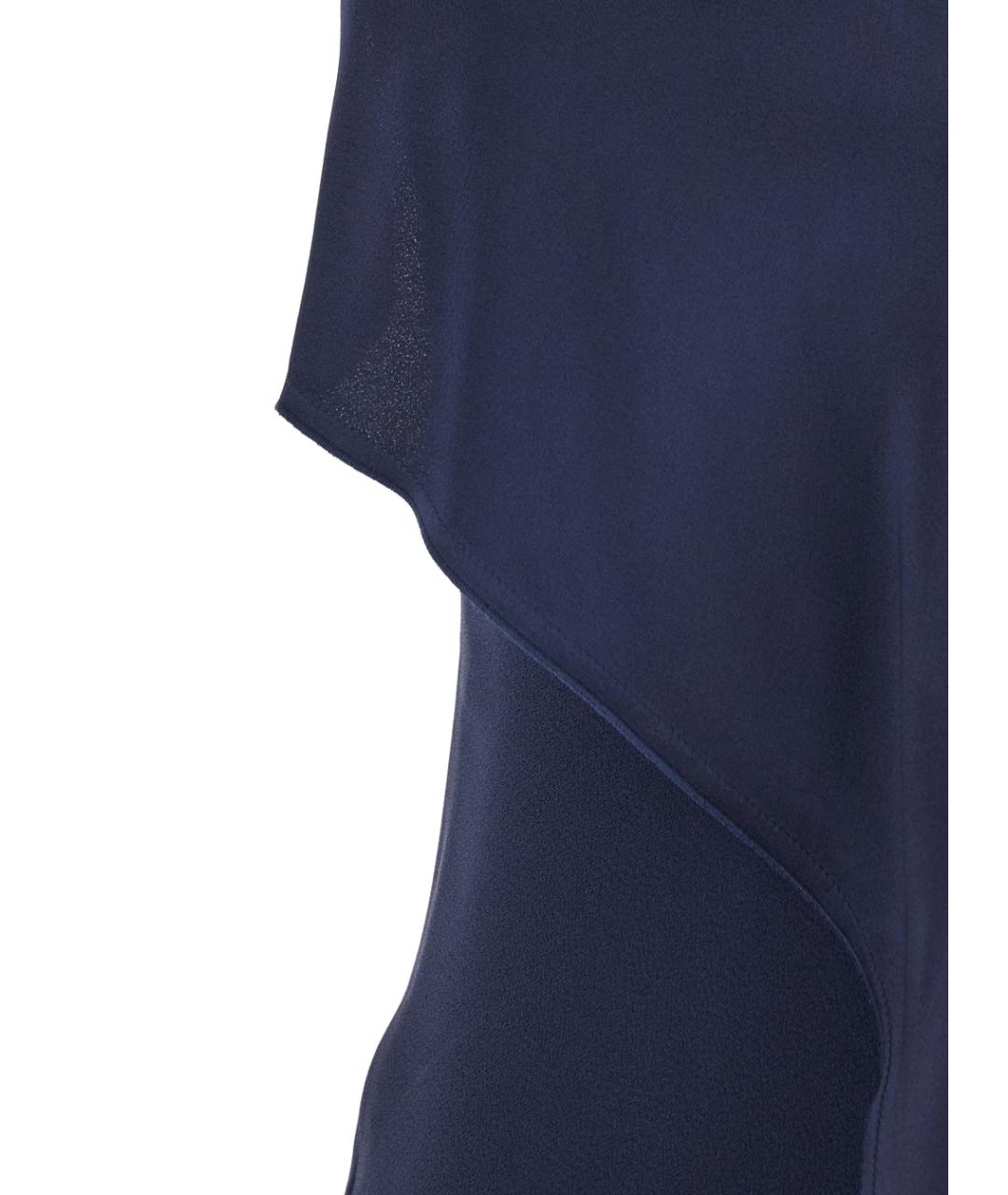 VICTORIA BECKHAM Синее ацетатное повседневное платье, фото 3