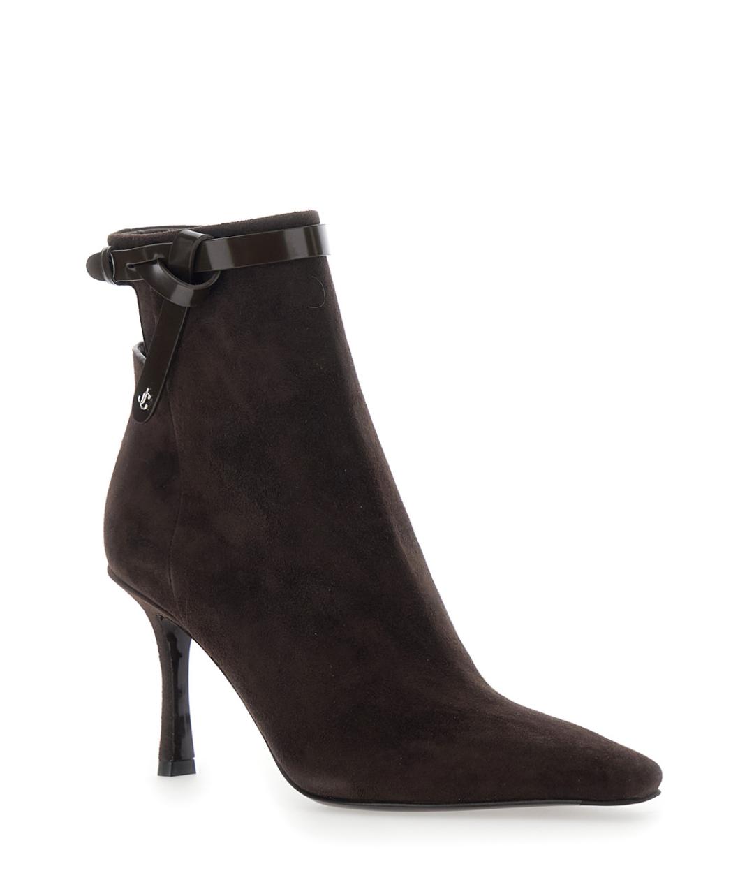 JIMMY CHOO Коричневые замшевые сапоги, фото 2