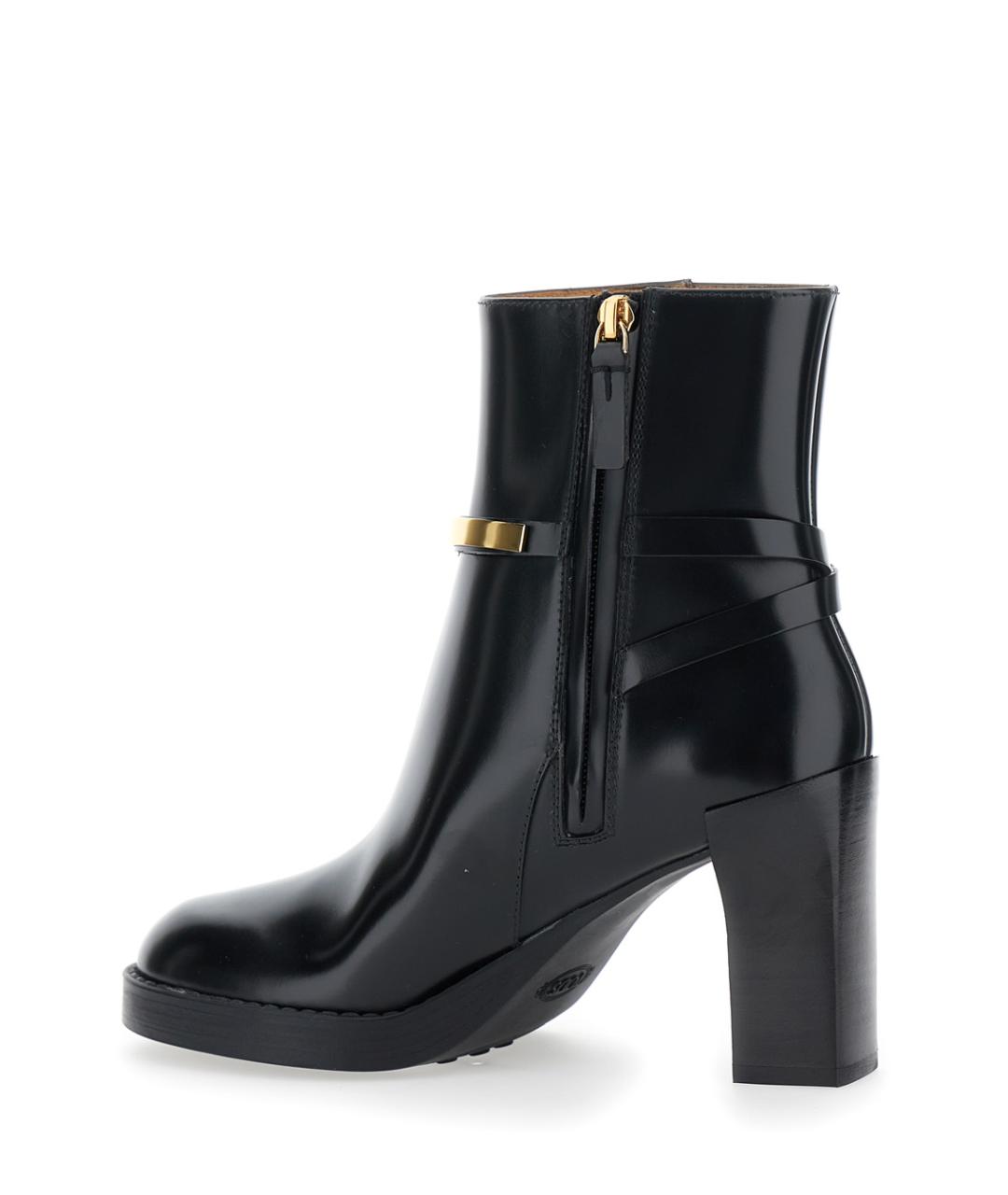 TOD'S Черные кожаные ботильоны, фото 3