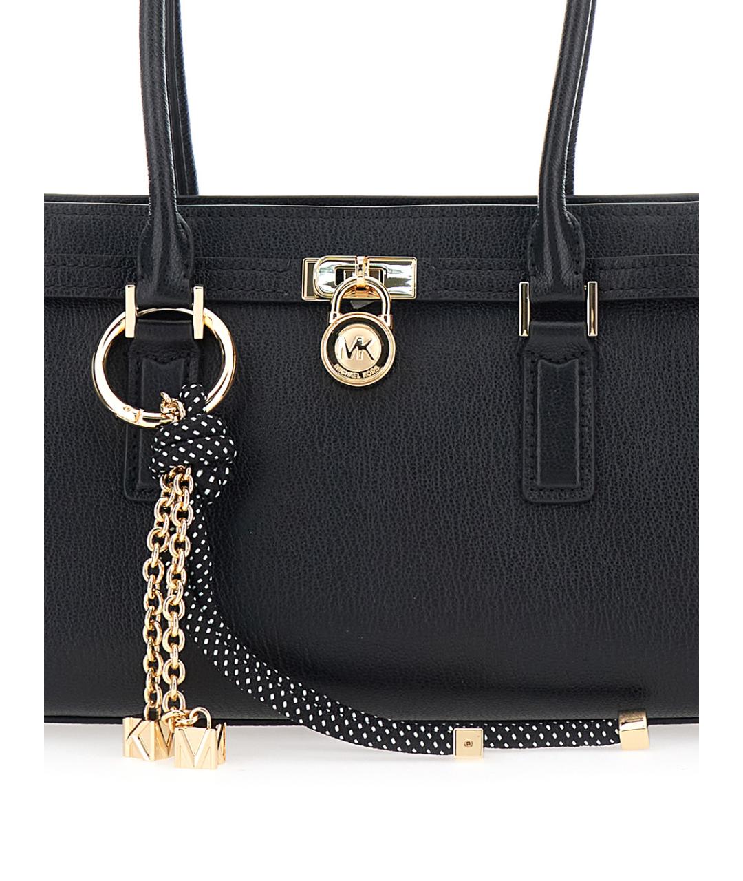 MICHAEL MICHAEL KORS Черная кожаная сумка через плечо, фото 3