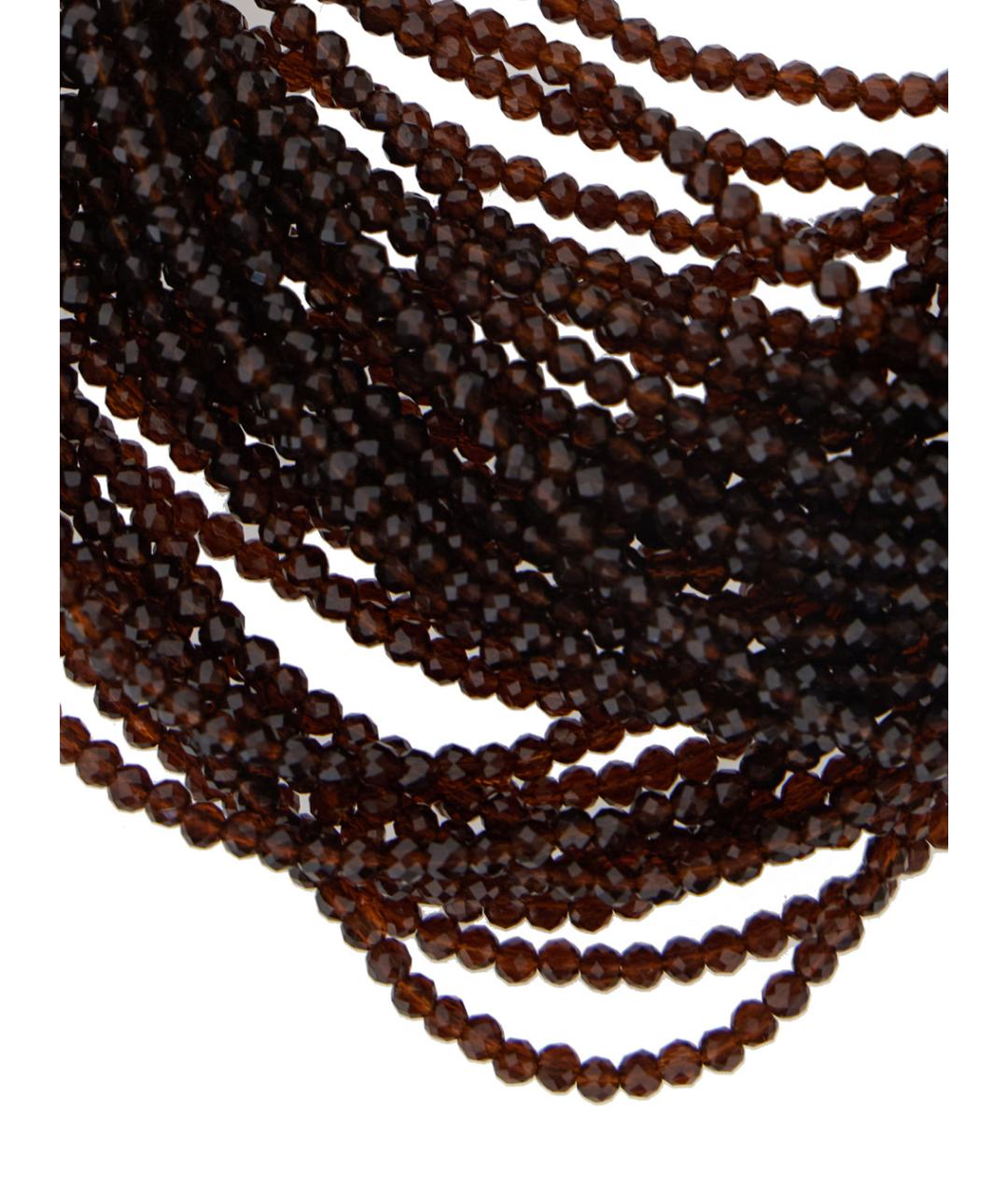 BRUNELLO CUCINELLI Коричневое колье из бисера, фото 3