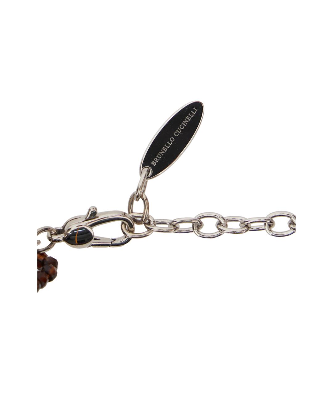 BRUNELLO CUCINELLI Коричневое колье из бисера, фото 2