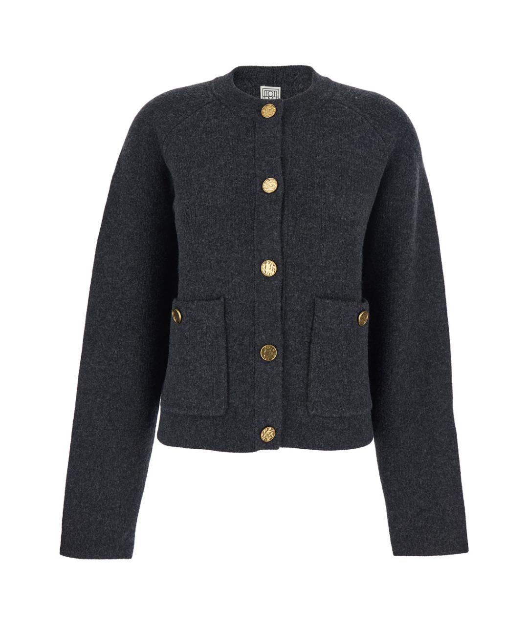 TOTEME Серый шерстяной кардиган, фото 1