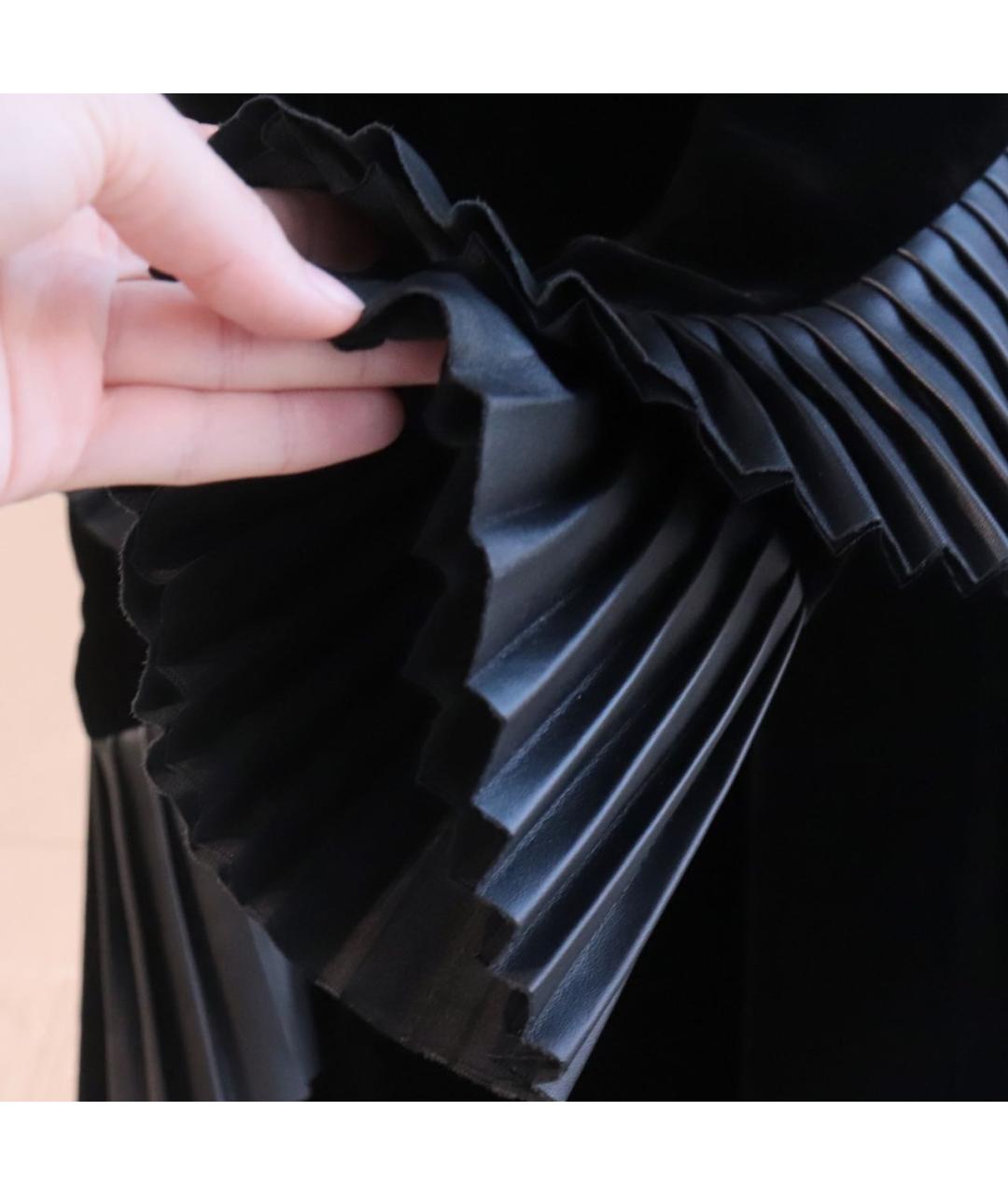 RALPH LAUREN PURPLE LABEL Черное бархатное коктейльное платье, фото 8