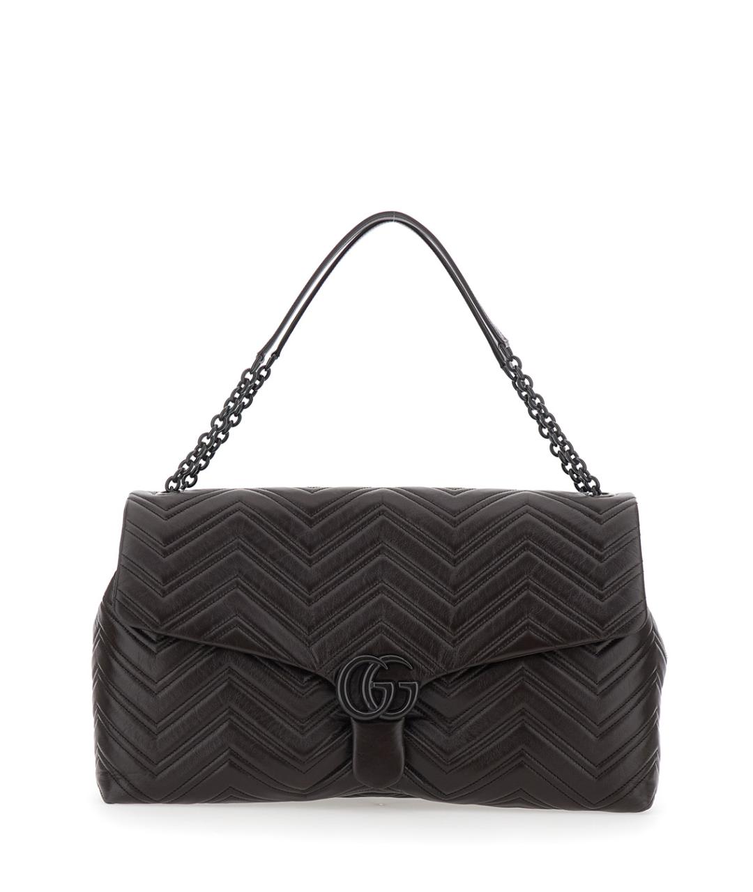 GUCCI Коричневая кожаная сумка через плечо, фото 1