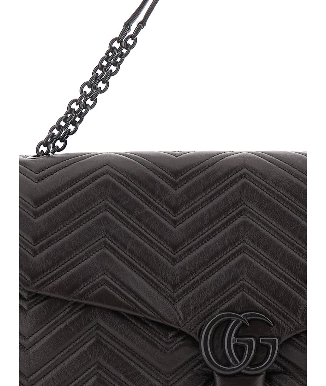 GUCCI Коричневая кожаная сумка через плечо, фото 3