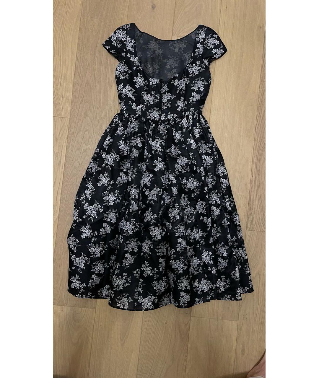 DOLCE&GABBANA Черное шелковое коктейльное платье, фото 2