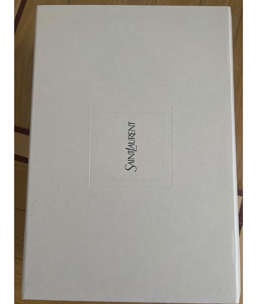 SAINT LAURENT Черные текстильные босоножки, фото 5