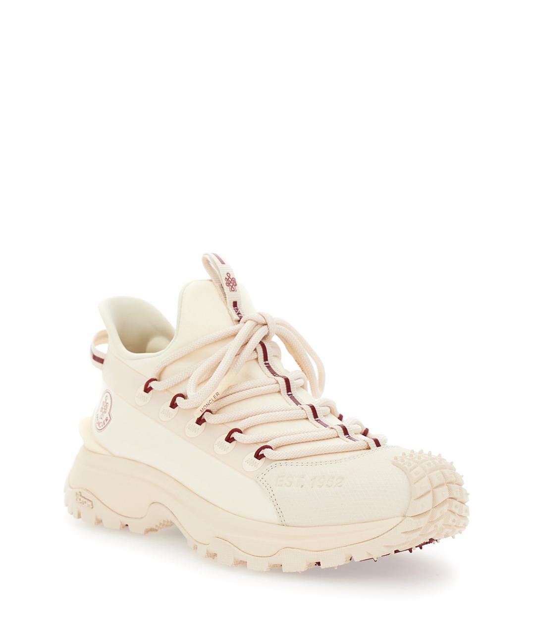 MONCLER Бежевые текстильные кроссовки, фото 2